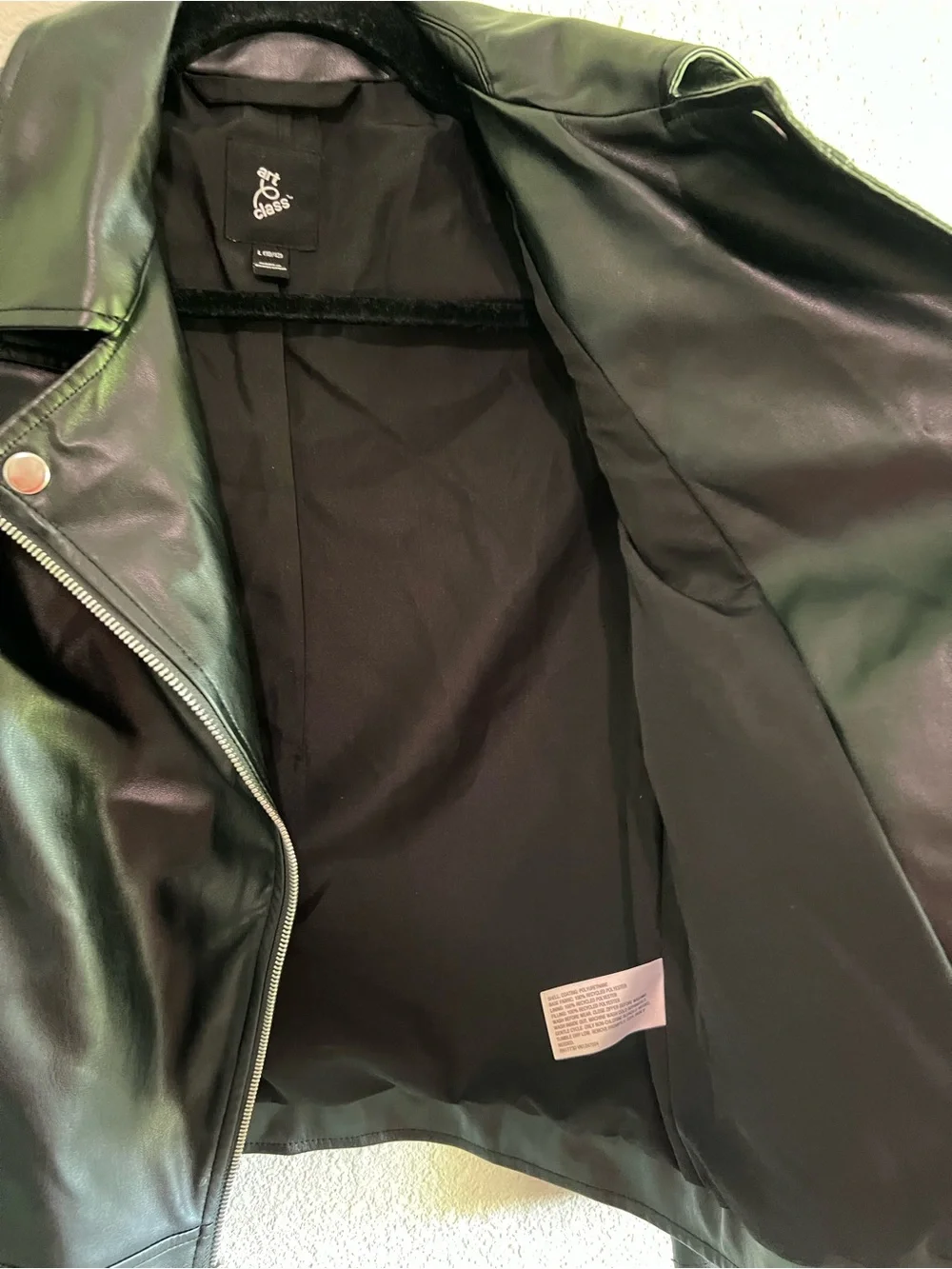 art class Black Quilted Faux Leather Moto Jacket